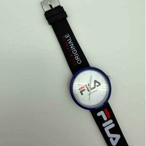 FILA Sport Style Wristwatch – Blue Dial with Black Rubber Strap – Brand New